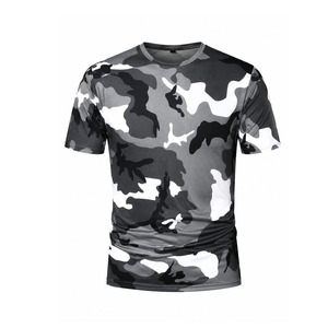 Camiseta de Camuflaje para Hombre Ekin Impex, Manga Corta, Cuello Redondo, Corte Ajustado, Secado Rápido, Estilo Urbano, Tejido de Punto Estampado - Product Image 2