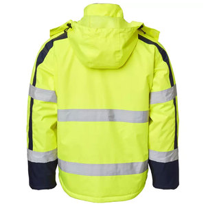 Veste de sécurité réfléchissante imperméable haute visibilité, manteau d'hiver chaud pour la construction, vêtements de travail haute visibilité - Product Image 6