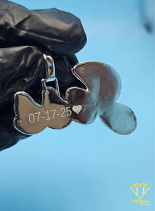 Pendentif personnalisé « Jess » en moissanite et diamants, argent sterling 925, style hip-hop, pour femmes et hommes - Product Image 2