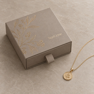 Caja Rígida para Collar con Colgante, con Impresión Botánica Personalizada - Product Image 3