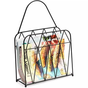 Black Iron <b>Wall</b> Hanging Basket For Kitchen Counter <b>Wall</b> Mounted <b>Storage</b> <b>Rack</b> With Strong Metal Construction - Product Image 1