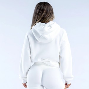 Novedad en High Street: Sudadera con Capucha Personalizada con Logotipo Frontal, al por Mayor, para Mujer, Elegante, Holgada, de Color Sólido, Cómoda, para el Invierno - Product Image 2