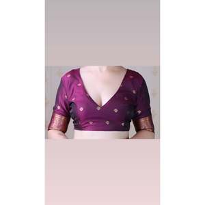 Sari de Seda Lavanda Suave de la Marca Elite Weaves, Tejido con Diseño de Pavo Real y Zari, Prenda Tradicional - Product Image 6