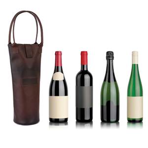 Porta Botellas de Vino de Cuero Genuino con Logotipo Personalizado al por Mayor, Estuche de Almacenamiento de Botellas Vintage Premium, Bolsa de Transporte de Vino Portátil LEB-0081B - Product Image 3