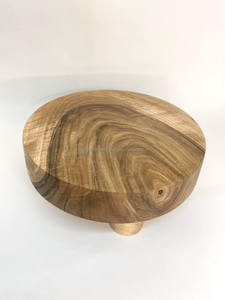 Soporte de pastel de madera de grano Natural de estilo clásico Bordes lisos y seguros para alimentos para eventos Escaparates o decoración del hogar - Product Image 2