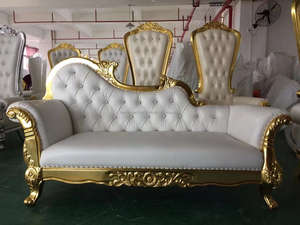 <span class=keywords><strong>Prix</strong></span> usine Doux Antique Royal De Luxe Trône De Mariage Canapé Chaises Pour La Mariée Et Le Marié <span class=keywords><strong>Blanc</strong></span> Trône Canapé - Product Image 6