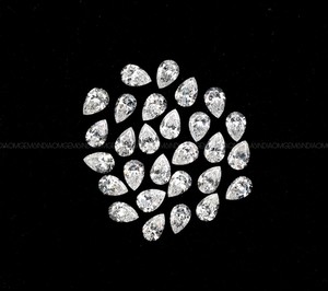 OM GEMS Diamante Cultivado en Laboratorio de Color Fantasía, Corte Pera 4.0x2.5mm, Blanco, Perforado con Láser, Corte Antiguo Único para Joyería - Product Image 6