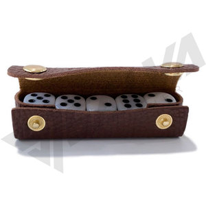 square shape leather <b>dice</b> pouch for four <b>dice</b> in very cheap prices for men and women - Product Image 2