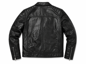 Veste en cuir noire personnalisable pour homme Furat Leathers, col montant, coupe-vent, respirante, haute qualité, hiver - Product Image 6