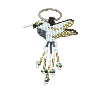 Porte-clés de sac brodé de perles de rocaille fait main avec logo, breloques de sac brodées de perles, vente en gros en vrac pour l'exportation - Product Image 4