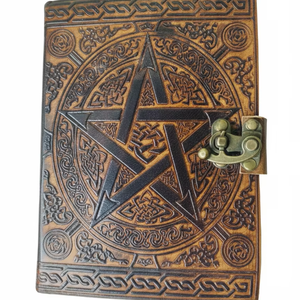 AAN Overseas Ventures Carnet en Cuir Vintage Pentagramme avec Fermoir Métallique Fait Main, Journal Souvenir, Cadeau de Voyage Premium - Product Image 1
