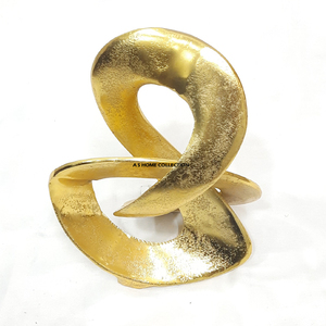 Objeto Decorativo Tallado a Mano en Metal con Acabado en Color Dorado, Escultura Artesanal de Aluminio para Decoración del Hogar o Escritorio - Product Image 6