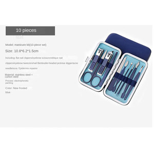 <b>Manicure</b> Set Stainless Steel Professional Pedicure <b>Kit</b> Nail Grooming <b>Kit</b> Clippers <b>Kit</b> with PU Leather Case - Product Image 3