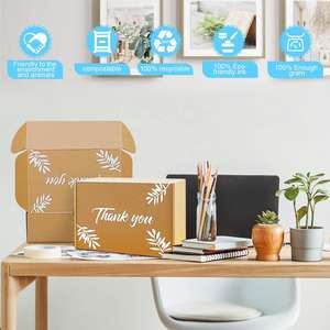 Custom Logo Eco-Friendly Corrugated <b>Kraft</b> Shipping Boxes Recycled Biodegradable Apparel Clothing Packaging <b>Box</b> - Product Image 6