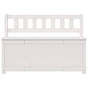 Banc rectangulaire en bois de pin massif blanc, meubles de salon rustiques, taille standard - Product Image 5