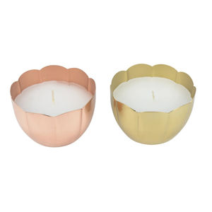 Ensemble de bougies parfumées en métal finition or de luxe, porte-bougie moderne en laiton poli réutilisable, accessoire de décoration intérieure, Pâques - Product Image 5