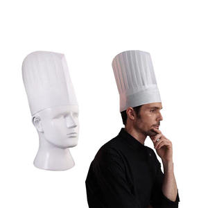 Adult Adjustable Disposable <b>Paper</b> Chef Hat <b>Kitchen</b> Cooking Non Woven Hat Restaurant - Product Image 2