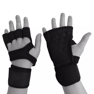 Hot Selling Anti Slip Palm Cross fit Gloves Fingerless Neoprene Gloves Black Color for Gym Crossfit Heavy Cross fit Gloves - Product Image 3
