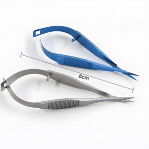 Ciseaux à iris Venus en acier inoxydable pour ophtalmologie, courbés, 8 cm, pour la suppression chirurgicale précise des points de suture en chirurgie des paupières doubles - Product Image 4