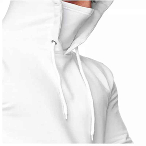 Sweat-shirt à capuche gris pour homme, coupe classique, couleur unie, poche, manches longues, vêtement décontracté d'automne, tricoté en coton French Terry - Product Image 6