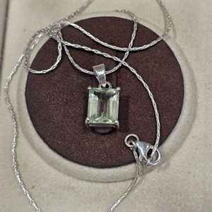 Juego de Joyería de Plata de Ley 925 de Lujo, Aretes y Collar con Piedras Preciosas Naturales de Aguamarina con Corte Esmeralda para Mujer, Joyería de Boda - Product Image 4