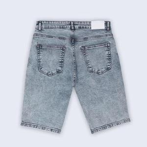 <b>mens</b> denim shorts casual streetwear light blue summer acid wash vintage knee length regular fit classic denim clothing - Product Image 5