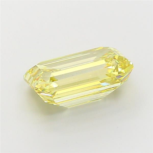 Stunning Certified Loose Gemstone Sparkling Stone for High Jewelry Designs <b>Emerald</b> Cut Fancy Vivid Yellow CVD Lab Grown Diamond - Product Image 4