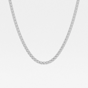 Collar de cadena tipo tenis con diamantes cultivados en laboratorio de 24,1 quilates, brillante, regalo de joyería para mujer - Product Image 3