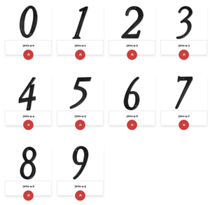 Chiffres de maison Taiwan laiton poli ou nickel - Product Image 1