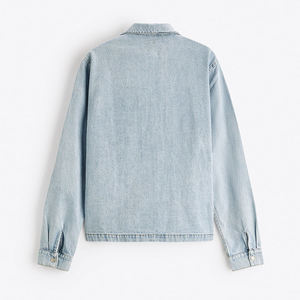 Nouvelle veste en jean tendance surdimensionnée à col et fermeture éclair, durable et écologique, pour homme, hiver, avec grande poche avant - Product Image 6