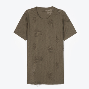 Men's <b>Olive</b> <b>Green</b> Short Sleeve <b>T</b>-<b>Shirt</b> Loose Fit O-Neck Casual Jersey Cotton Top Solid Color Blank Quick Dry Breathable - Product Image 2