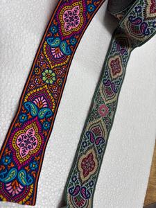 Traditional Eco-Friendly Colorful Floral Jacquard Embroidered Woven Lace Trim Border for Garments Saree Dupatta Craft Sewing - Product Image 5