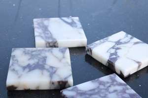 Elegant and Premium Calacatta Marble <b>Coaster</b> Set With Real Natural Stone Finish For Luxury Home Decor Coffee <b>Table</b> Protection - Product Image 2