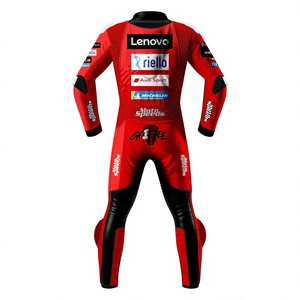 ชุดแข่งรถมอเตอร์ไซค์ Francesco Bagnaia MotoCP Suit Rucati 1 ชิ้น ทำจากหนังวัว/หนังจิงโจ้ สำหรับขี่มอเตอร์ไซค์/แข่งรถ/จั๊มสูท  หนังแท้มาตรฐาน CE ระดับ 2 - Product Image 2