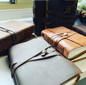 Handmade Vintage 100% Genuine <b>Leather</b> Journal <b>Notebook</b> Handmade Top Layer Travel Journal <b>Notebook</b> With Closure Strap Wrap Around - Product Image 3