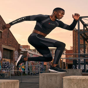 ชุดวอร์มออกกำลังกายแบบสกินนี่พิมพ์ลายตามสั่ง ชุดวิ่งจ๊อกกิ้ง ชุดกีฬา ระบายอากาศ แห้งเร็ว น้ำหนักเบา รับผลิตแบบ OEM ขายส่ง - Product Image 6