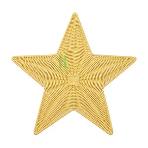 Tendencia en Artículos Ecológicos: Plato Decorativo de Ratán Natural, Decoración de Pared con Forma de Estrella, Salvamanteles de Ratán para el Hogar, Manteles Individuales de Ratán - Product Image 5