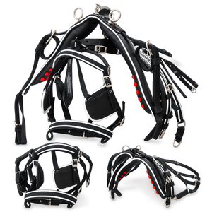 ชุดอุปกรณ์ขับม้า ROYAL INTRNATIONAL RI HS 04 Deluxe แบบปรับได้ ทำจากหนัง PU สำหรับขับม้าแบบ Carriage Tack |   รถเข็นอุปกรณ์โลหะทนทาน - Product Image 2