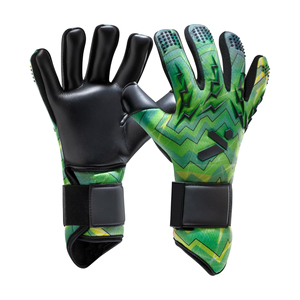 Football Goalkeeper Gloves Full Finger Latex Material Powerful Catch Non-Slip Breathable Adjustable Hook Loop Wrist <b>Strap</b> Unisex - Product Image 4