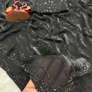 ชุดกระโปรงพื้นเมืองผ้าส่าหรีสีดำชุดแฟนซีบูติกสไตล์อินเดียชุดแฟนซีสุดพิเศษลายส่าหรี - Product Image 1