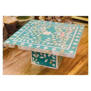 Support de gâteau carré en nacre fait à la main support de chocolat fête d'anniversaire vadrouille coquillage Sadaf support de gâteau Ramadan - Product Image 4