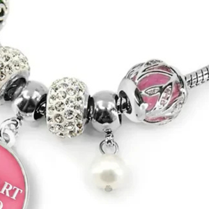   Bracelet porte-bonheur pour femmes, fabriqué en 1990, élégant, couleur argent vert, pendentif, bijoux de poignet, accessoire de mode élégant, anniversaire - Product Image 4