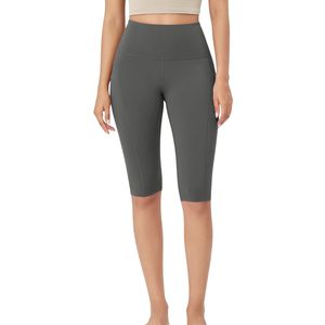 Wholesale Custom Women High Waist Stretch Yoga Training Shorts <b>With</b> <b>Pocket</b> Breathable Fitness Running Gym Activewear Biker Short - Product Image 4
