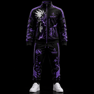 Conjunto Deportivo Premium de Invierno con Estampado de Anime Shinobi Shadow de Sinewy Sports, Diseño 2 en 1 para Unisex - Product Image 1