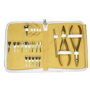 Pince à cheveux en acier inoxydable argenté de qualité supérieure, 7 pouces, avec deux trous, outils de retrait des extensions de cheveux en kératine - Product Image 3