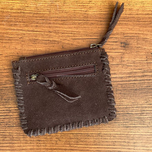 2024 Top produits point de botte marron daim cuir porte-monnaie carte stockage argent sac personnalisé en cuir véritable petit fermeture éclair portefeuilles - Product Image 5