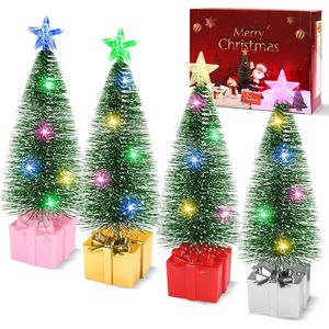 4 Pack Tabletop LED Christmas <b>Tree</b> with <b>Lights</b> Indoor Christmas Decorations for Holiday Party Ornament Christmas <b>Trees</b> - Product Image 1