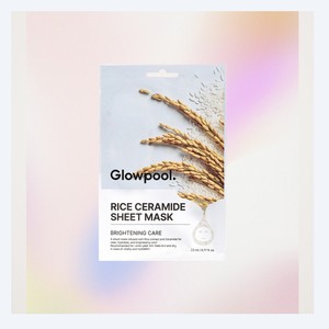 มาส์กหน้าเกาหลี GLOWPOOL K-Beauty Glowful Rice Ceramide Sheet Mask 10 แผ่น ผลิตในเกาหลี 22 กรัม ผสมโสม - Product Image 6