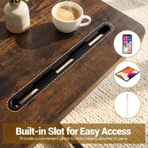 Tavolino Laterale Mobile con Ruote per Soggiorno, Arredamento Pratico con Rotelle - Product Image 2