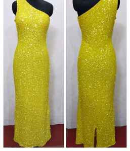 ชุดราตรีสีชมพูประดับเลื่อมสั่งตัดพิเศษ แขนกุด หรูหรา สำหรับงานเลี้ยง ขายส่งจำนวนมาก - Product Image 3